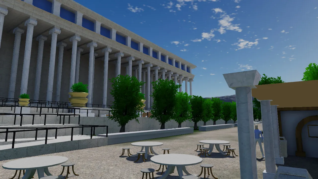 The side of the temple